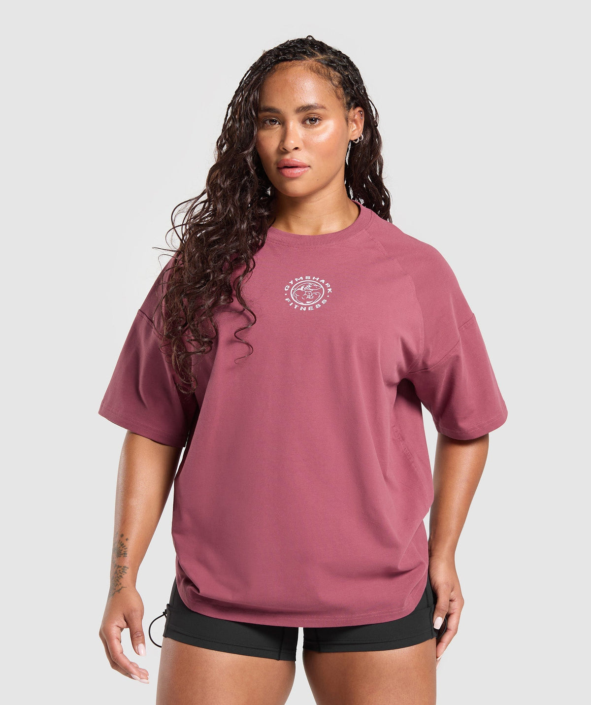 Legacy Logo Oversized T-Shirt - Washed Berry Pink