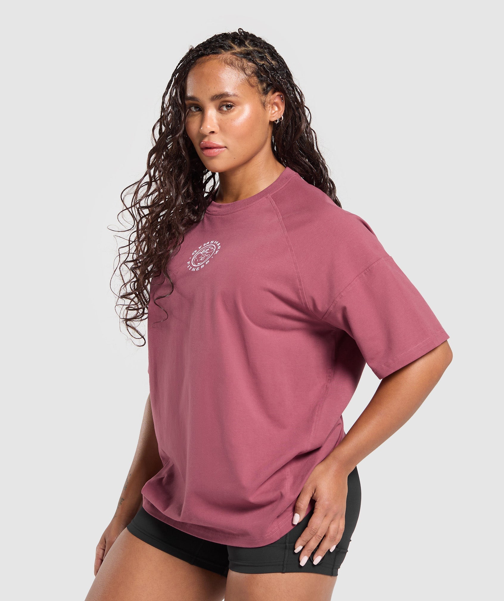 Legacy Logo Oversized T-Shirt - Washed Berry Pink