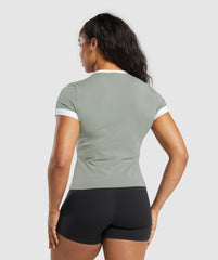 Lifting Baby T-Shirt - Unit Green/White