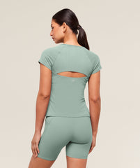 Running Back Vent T-Shirt - Celeste Blue