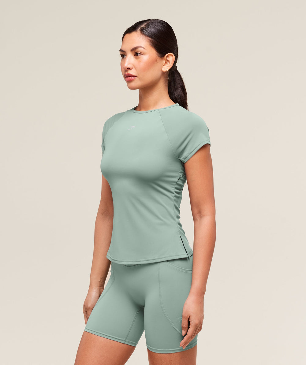 Running Back Vent T-Shirt - Celeste Blue