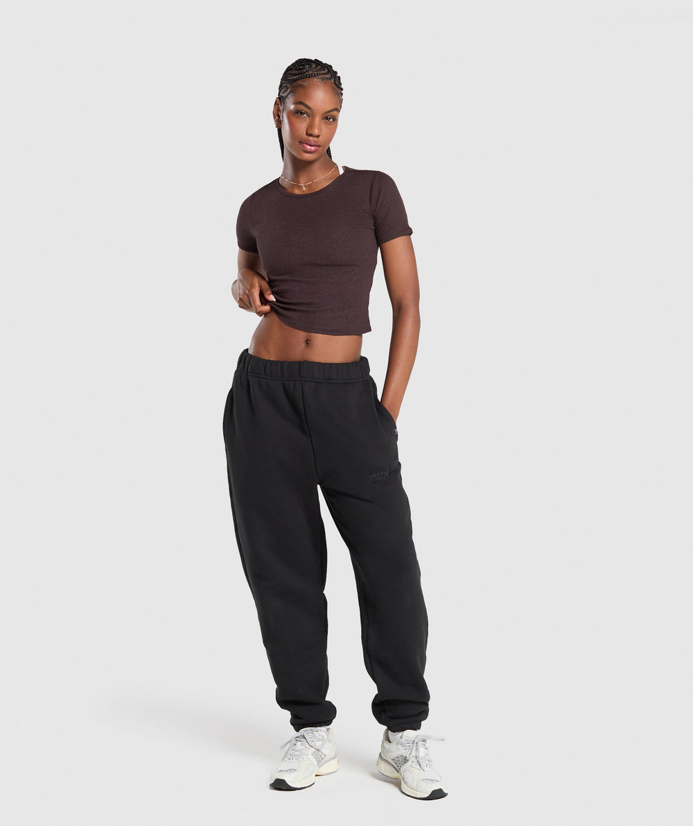 Rib T-Shirt - Brown Marl