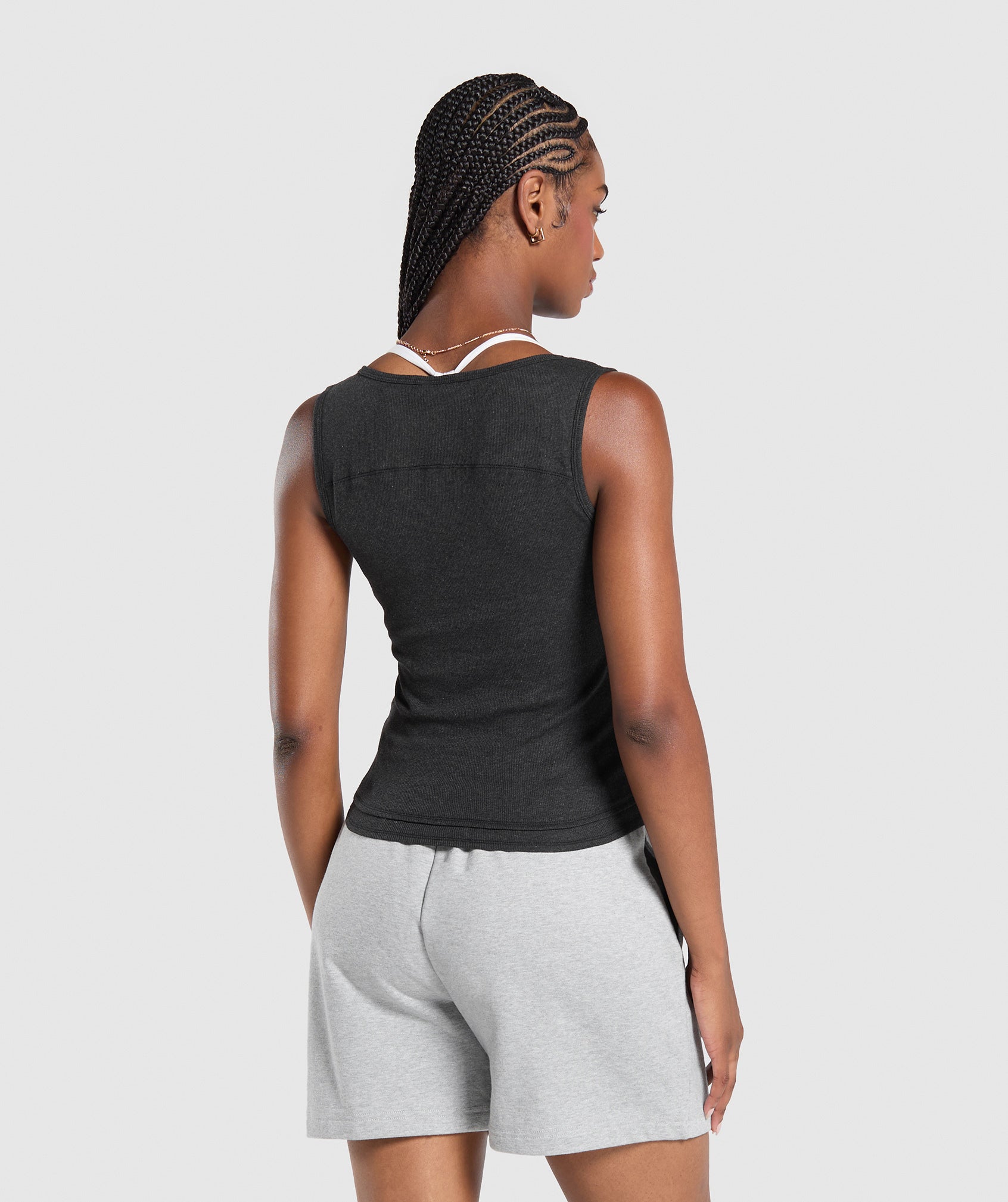 Rest Day Rib Top - Black Marl