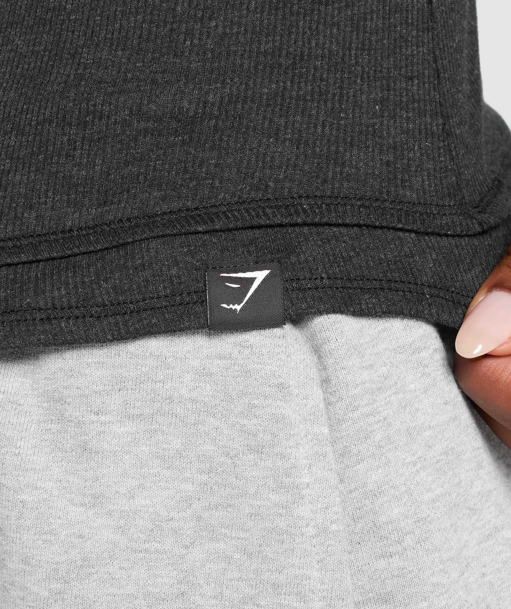Rest Day Rib Top - Black Marl