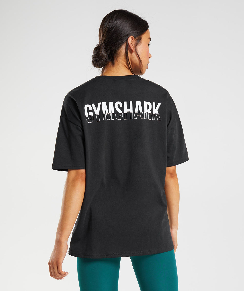 Fraction Oversized T-Shirt - Black/White
