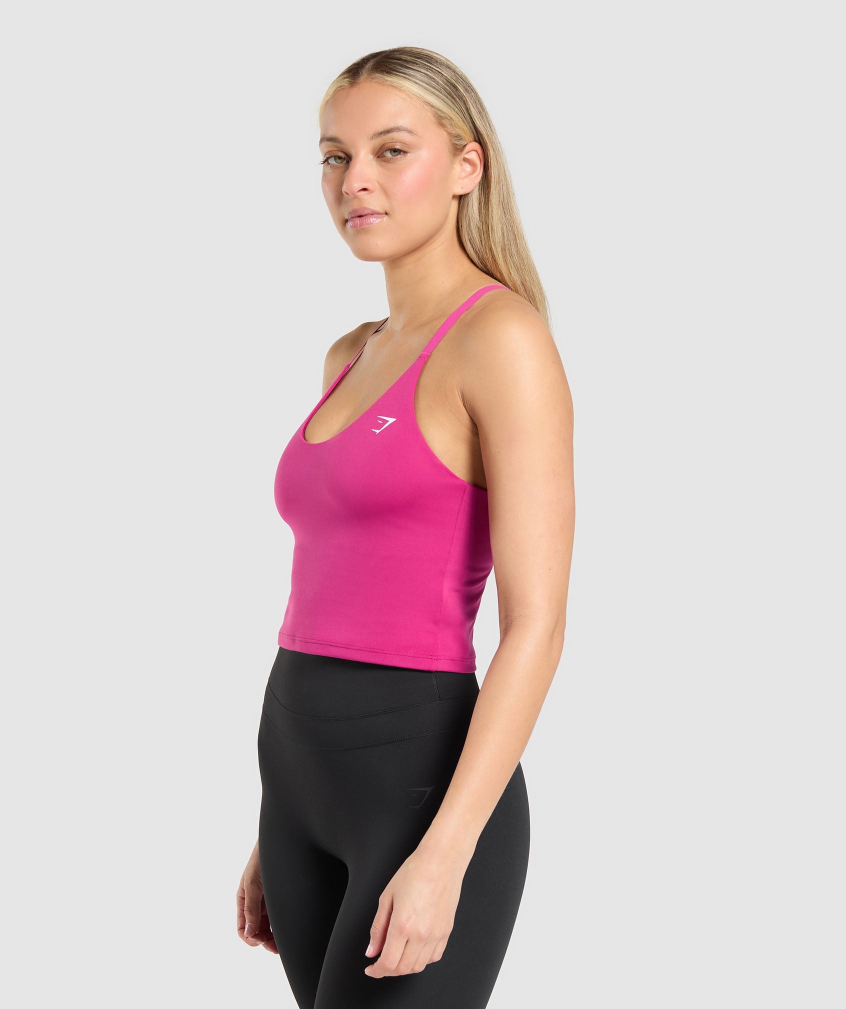 Training Cami Tank With Shelf - Winning Pink