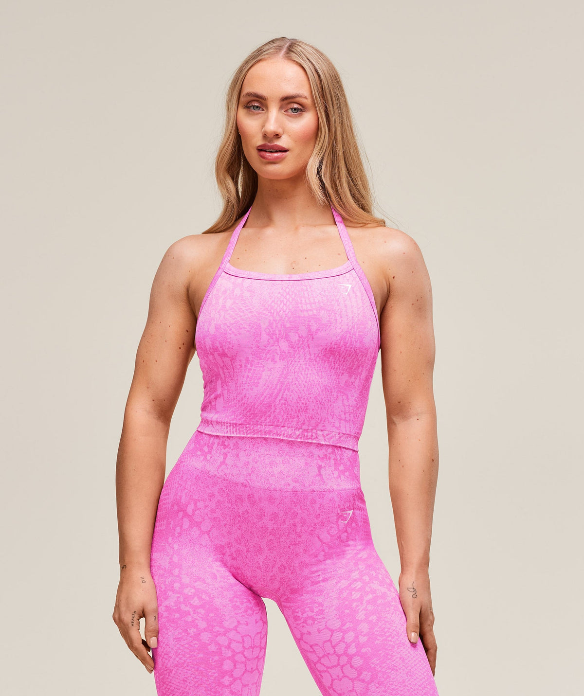 Adapt X Whitney Animal Seamless Midi Tank - Sour Pink/Vibrant Pink