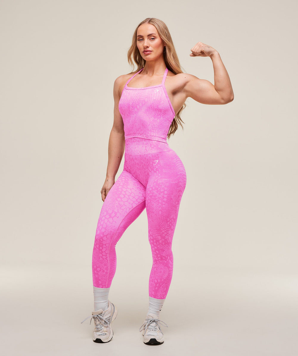 Adapt X Whitney Animal Seamless Midi Tank - Sour Pink/Vibrant Pink
