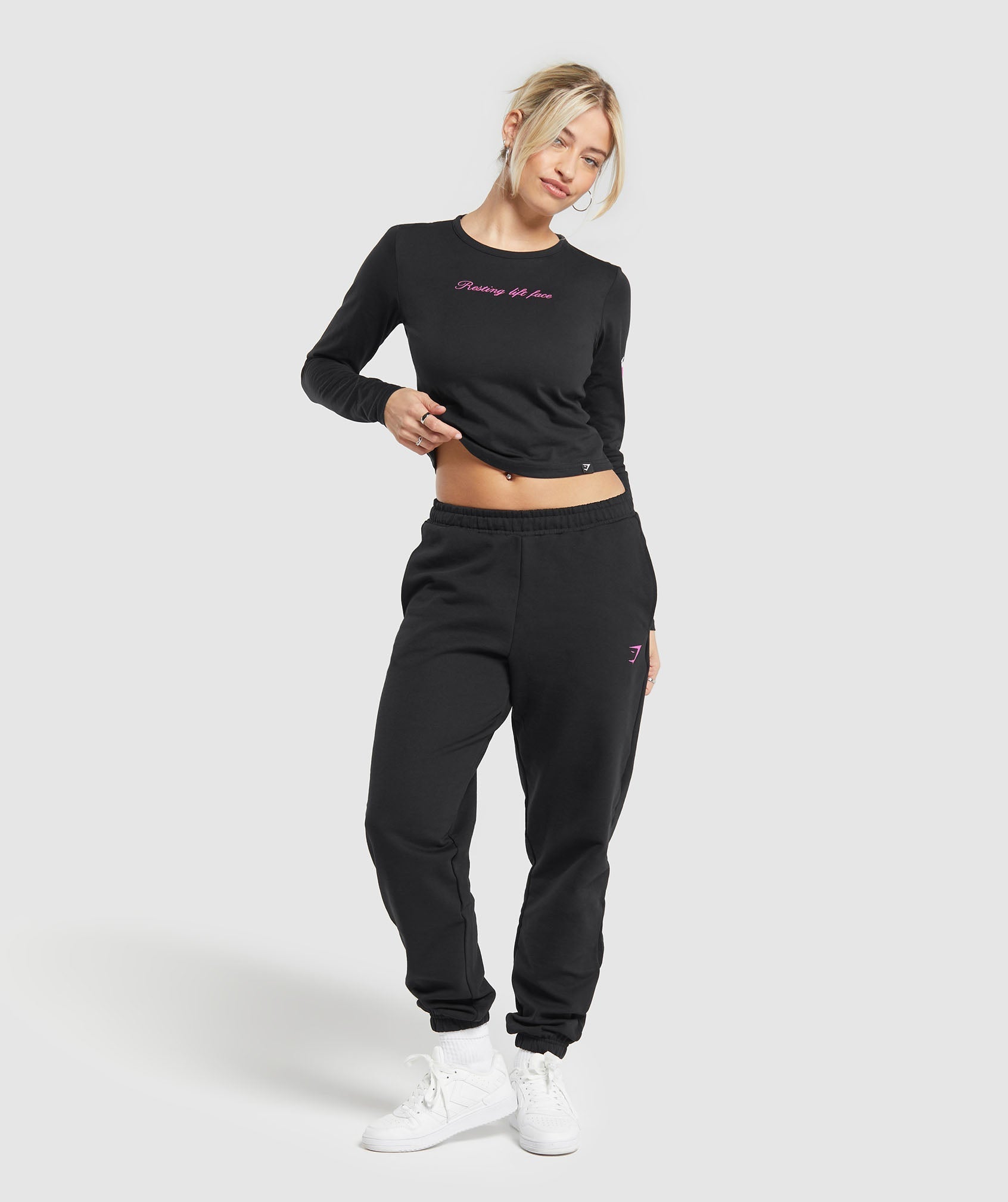 Tattoo Midi Long Sleeve T-Shirt - Black