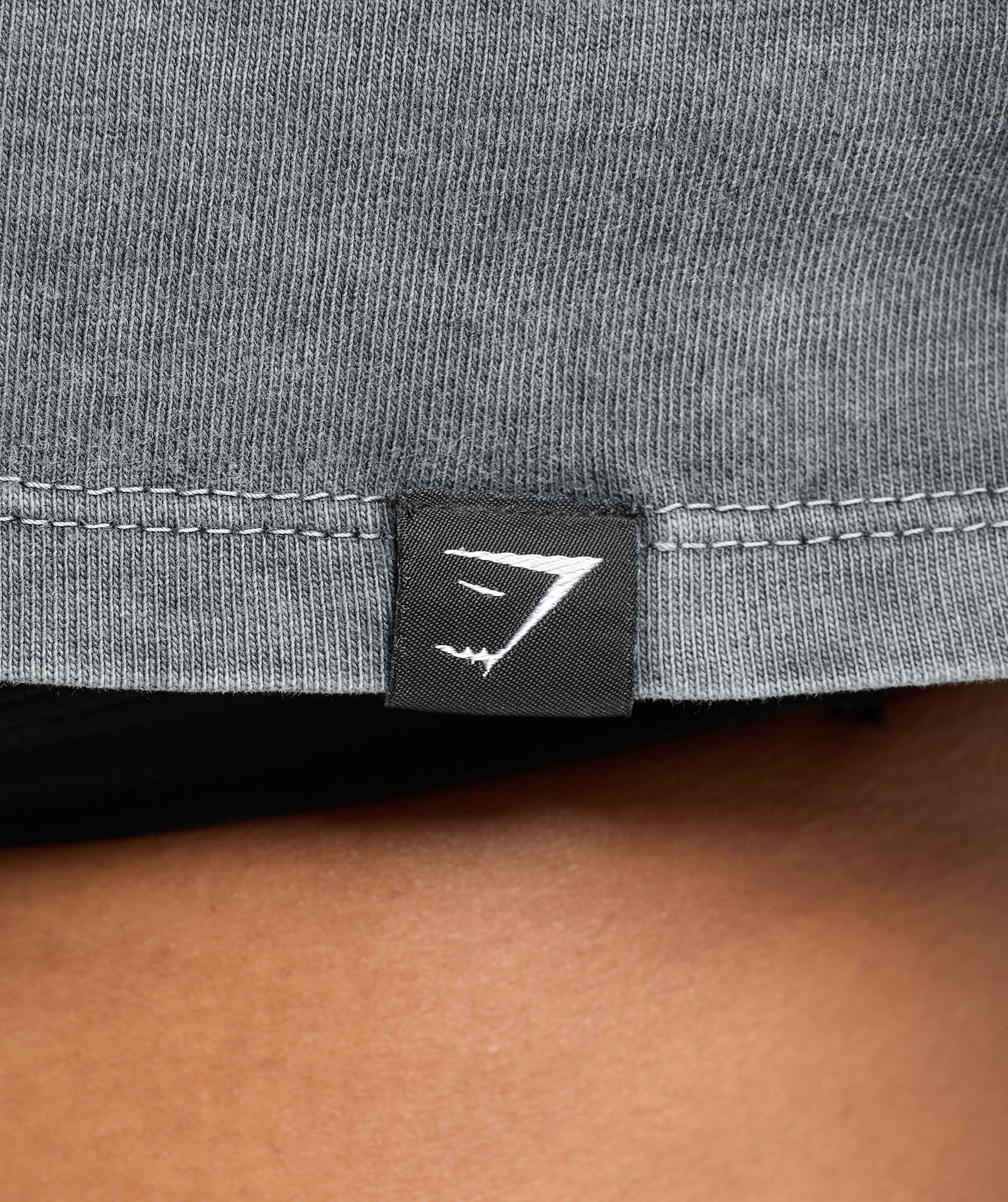 Collegiate Shadow Washed Crop Top - Asphalt Grey