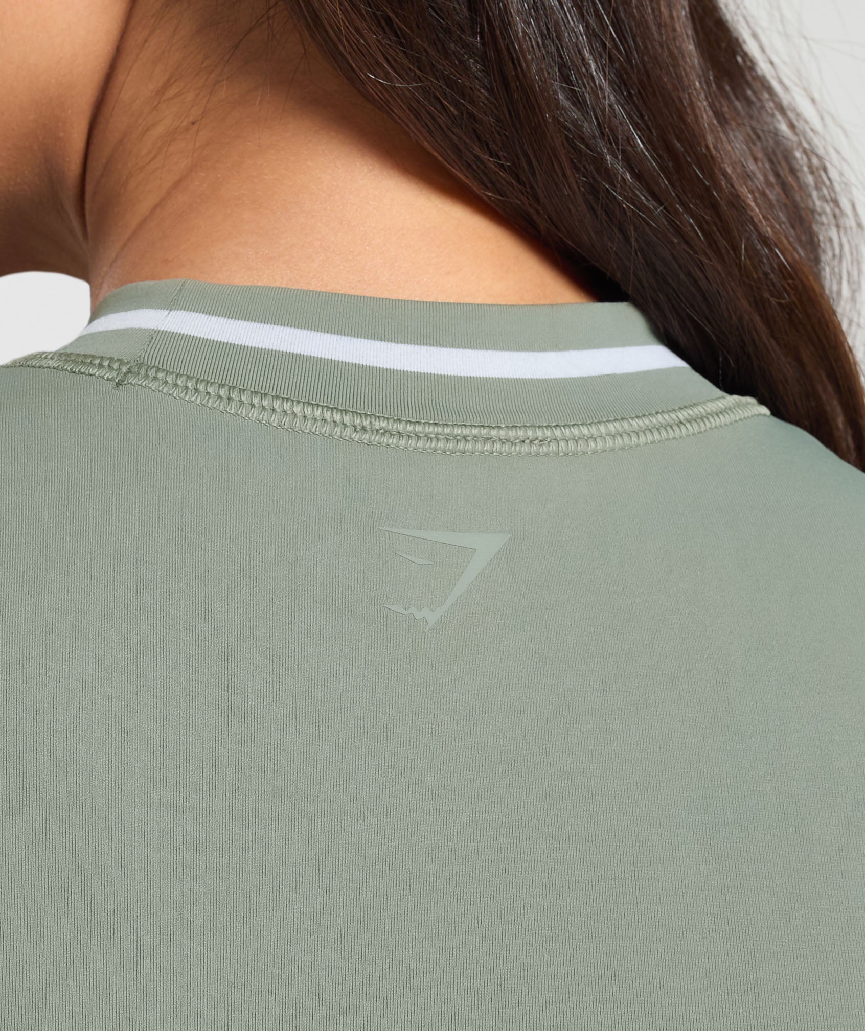 Contrast Seamless Midi Tee - Unit Green
