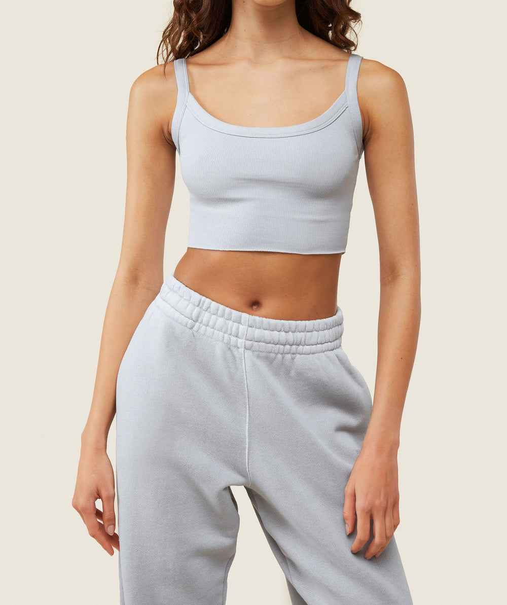 everywear Ribbed Tank - Ice Grey