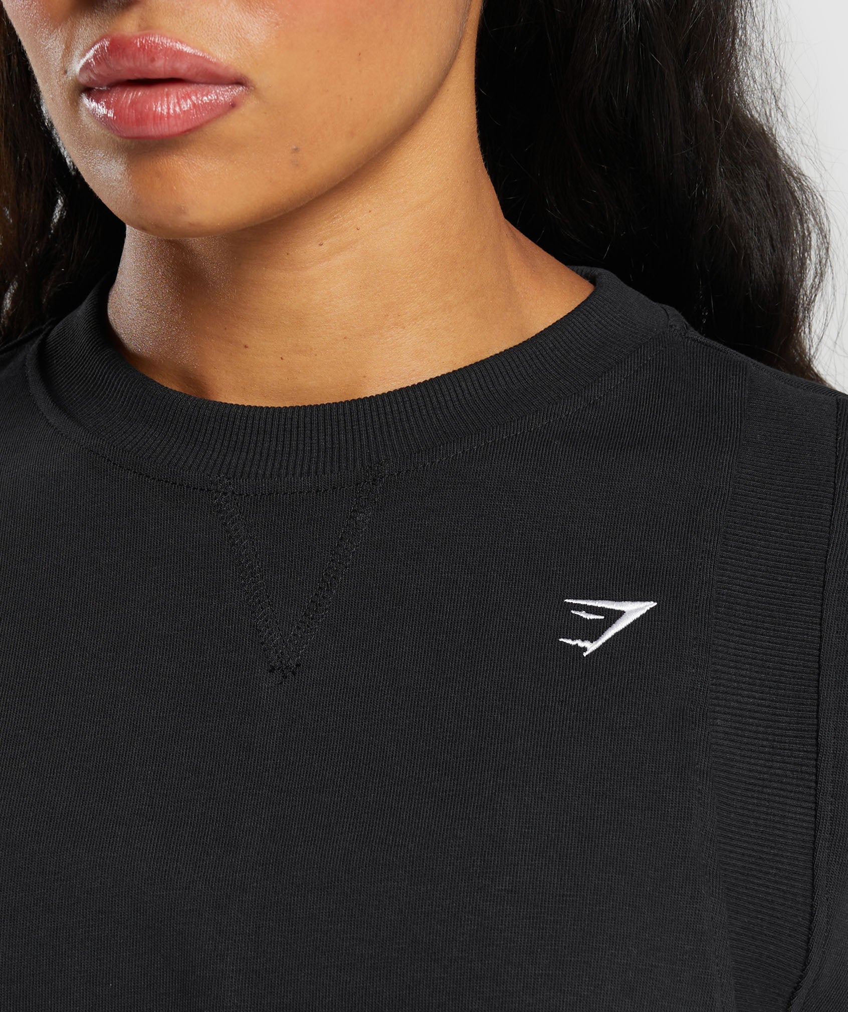 Heavyweight Cotton Crop T-Shirt - Black