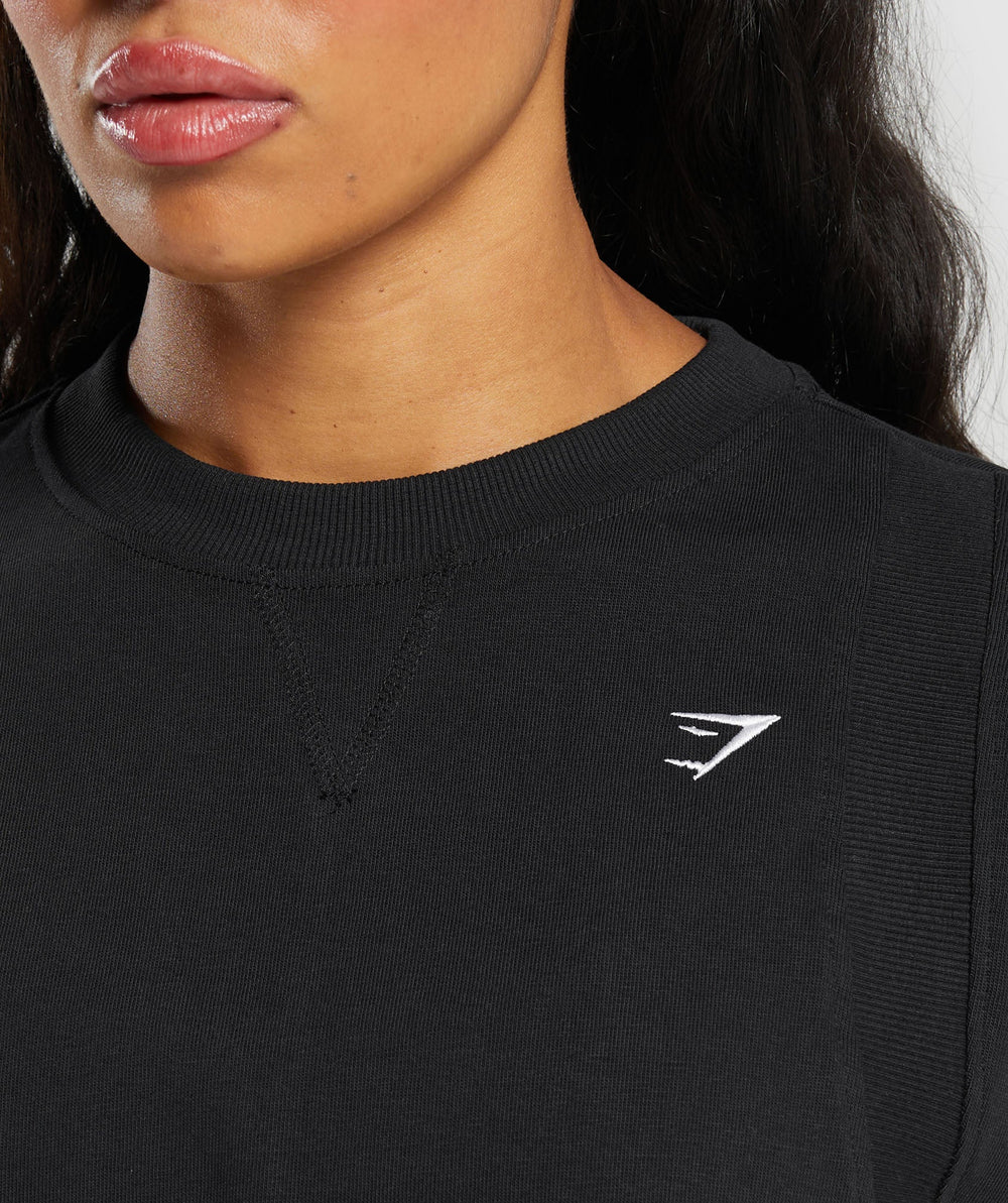 Heavyweight Cotton Crop T-Shirt - Black