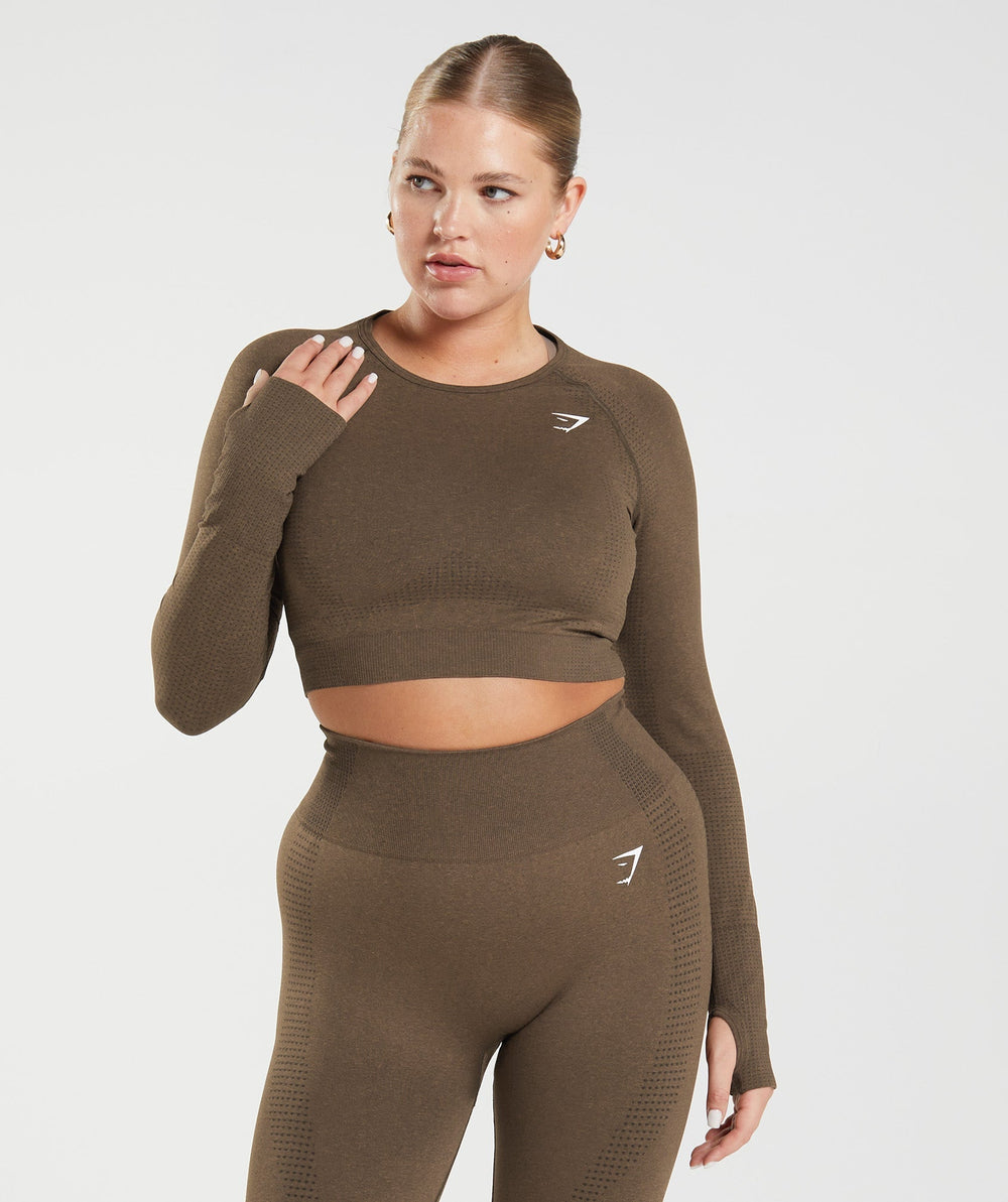 Vital Crop Top - Espresso Marl