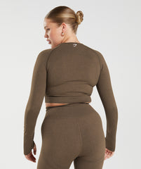 Vital Crop Top - Espresso Marl