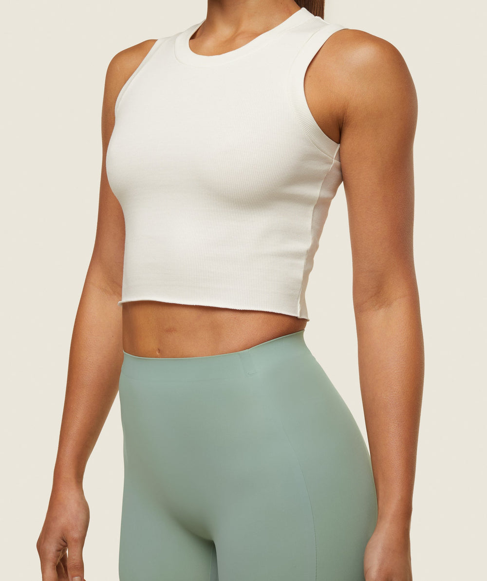everywear Ribbed Body Tank - Soft White