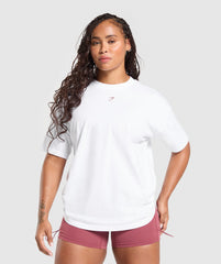 Gritty Muscle Mommy Graphic T-Shirt - White