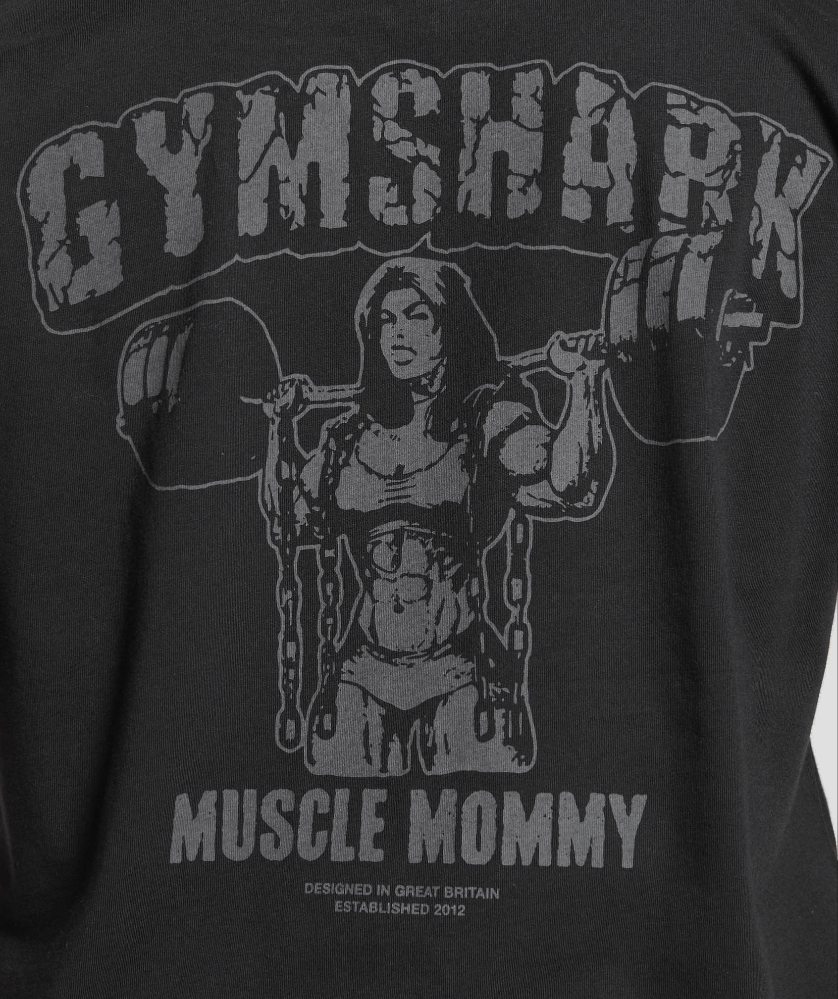Gritty Muscle Mommy Graphic T-Shirt - Black