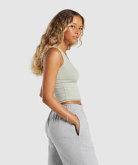 Rib Tank - Chalk Green Marl