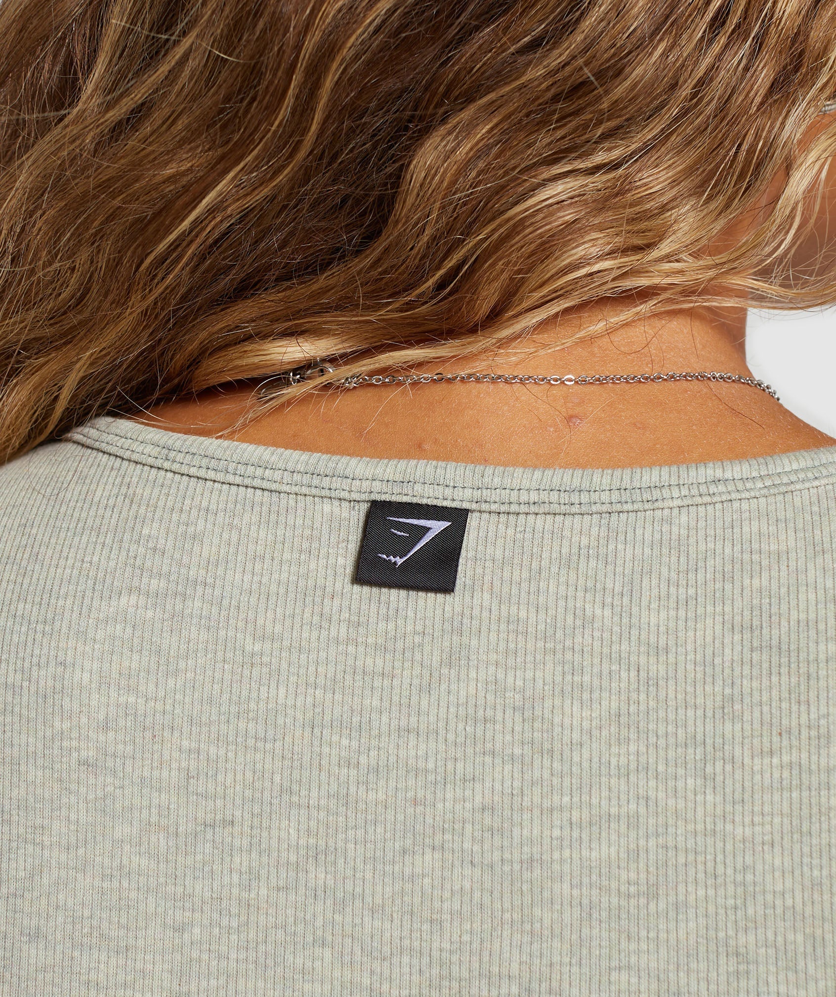 Rib Tank - Chalk Green Marl