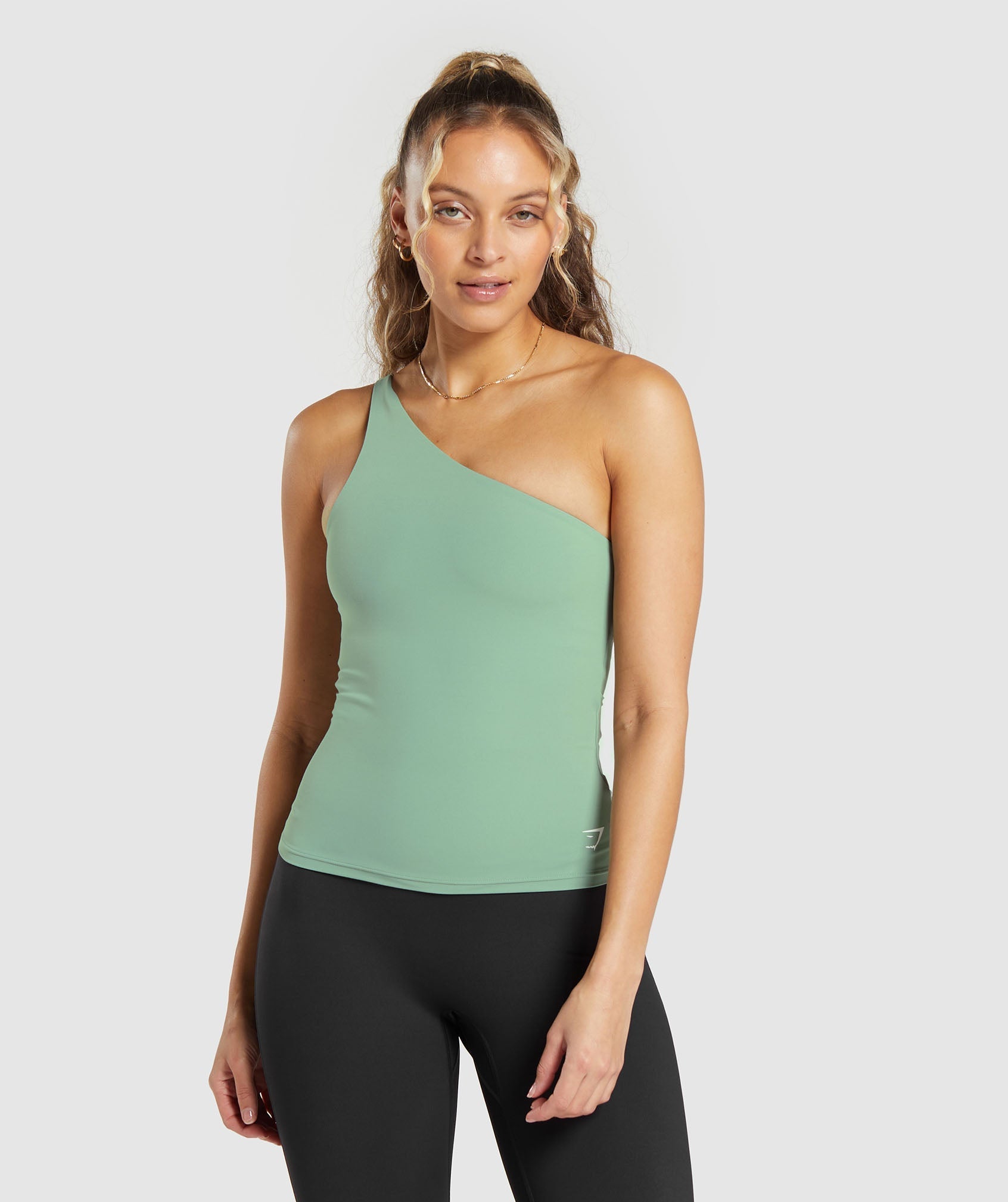 Asymmetric Shelf Tank - Dollar Green
