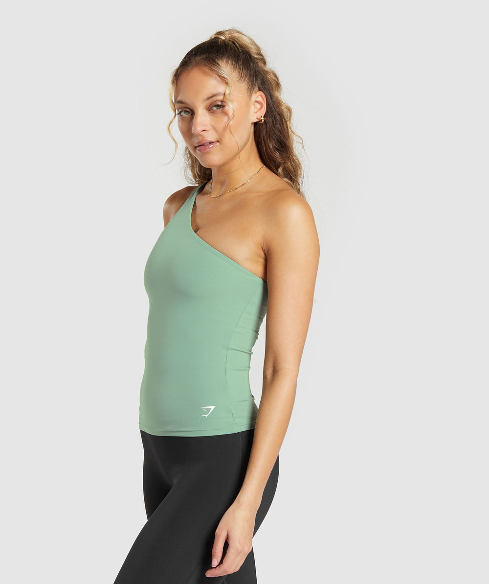 Asymmetric Shelf Tank - Dollar Green