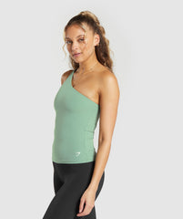 Asymmetric Shelf Tank - Dollar Green