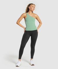 Asymmetric Shelf Tank - Dollar Green