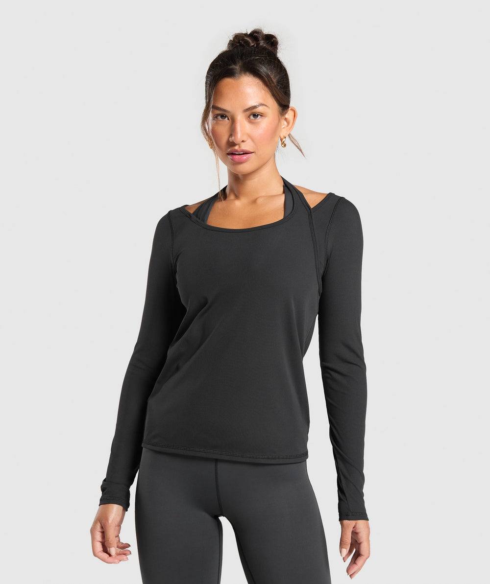 Elevate Long Sleeve Top - Black