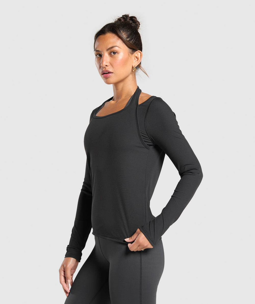Elevate Long Sleeve Top - Black