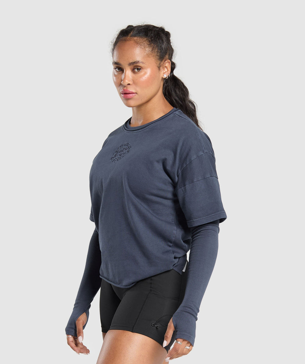Premium Legacy Washed 2-in-1 Long Sleeve - Heavy Blue