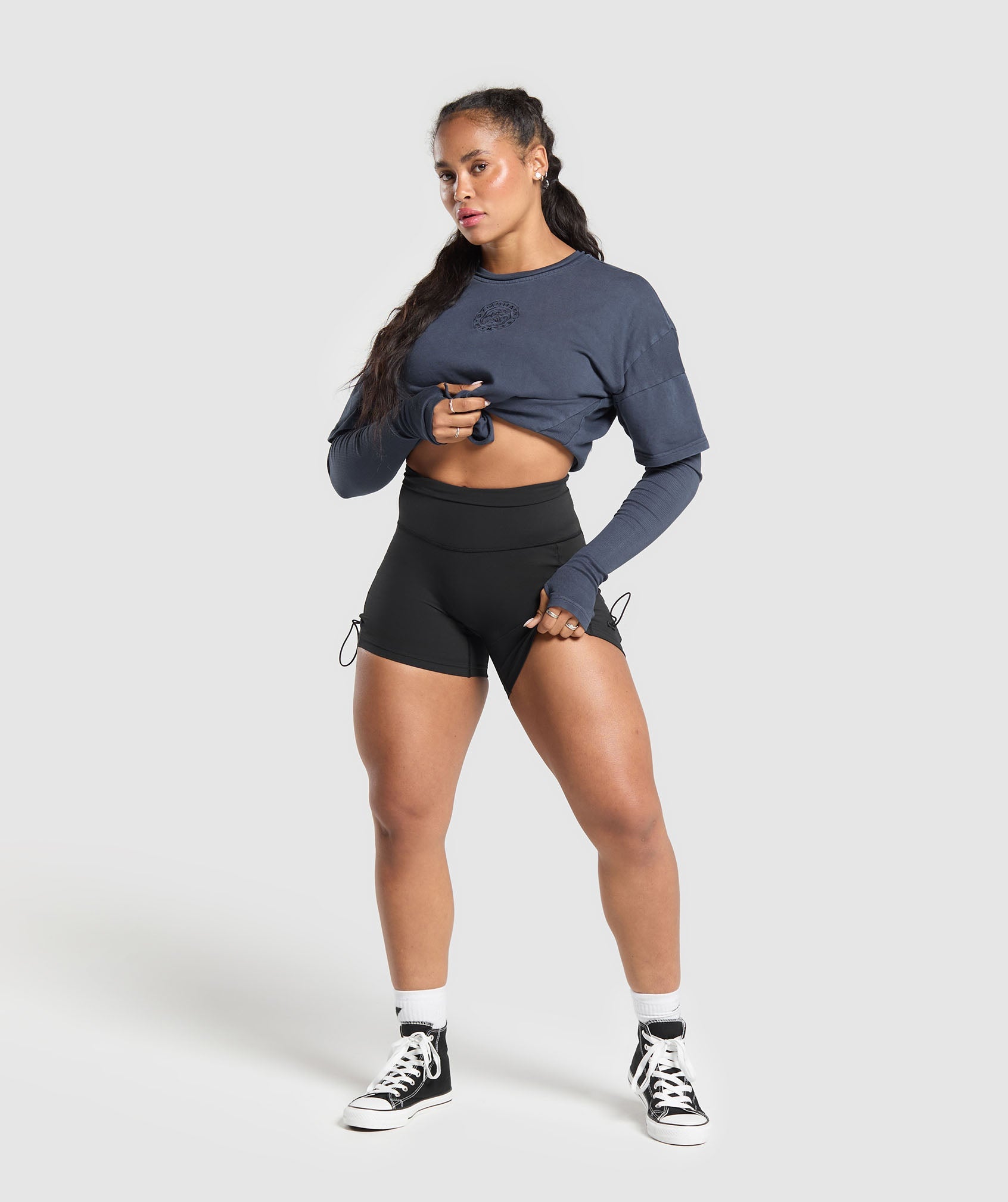 Premium Legacy Washed 2-in-1 Long Sleeve - Heavy Blue