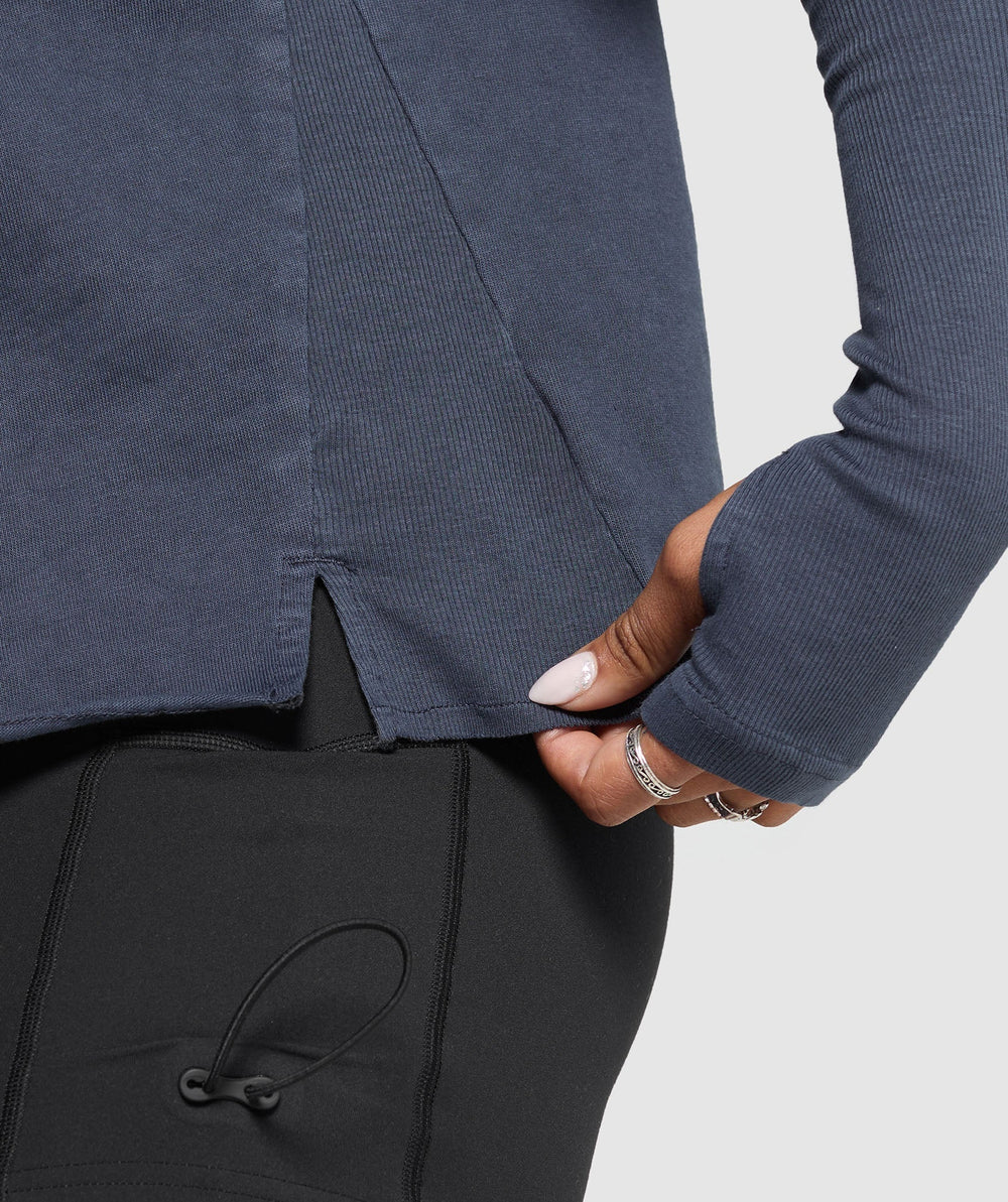 Premium Legacy Washed 2-in-1 Long Sleeve - Heavy Blue