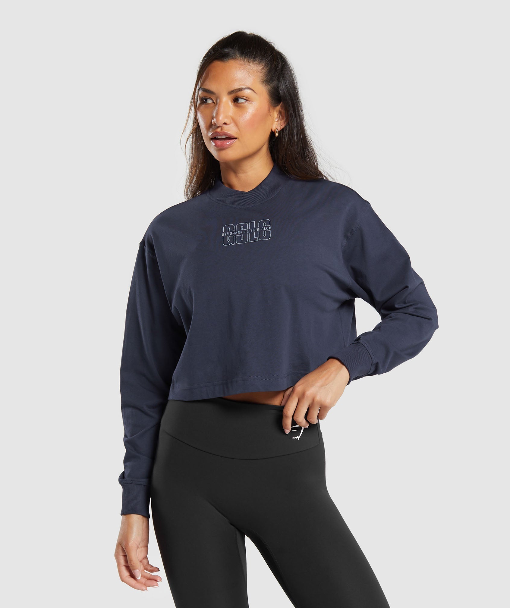 Outline Oversized Top - Heavy Blue
