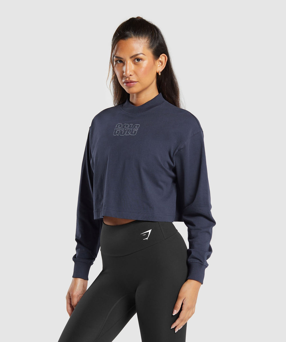 Outline Oversized Top - Heavy Blue