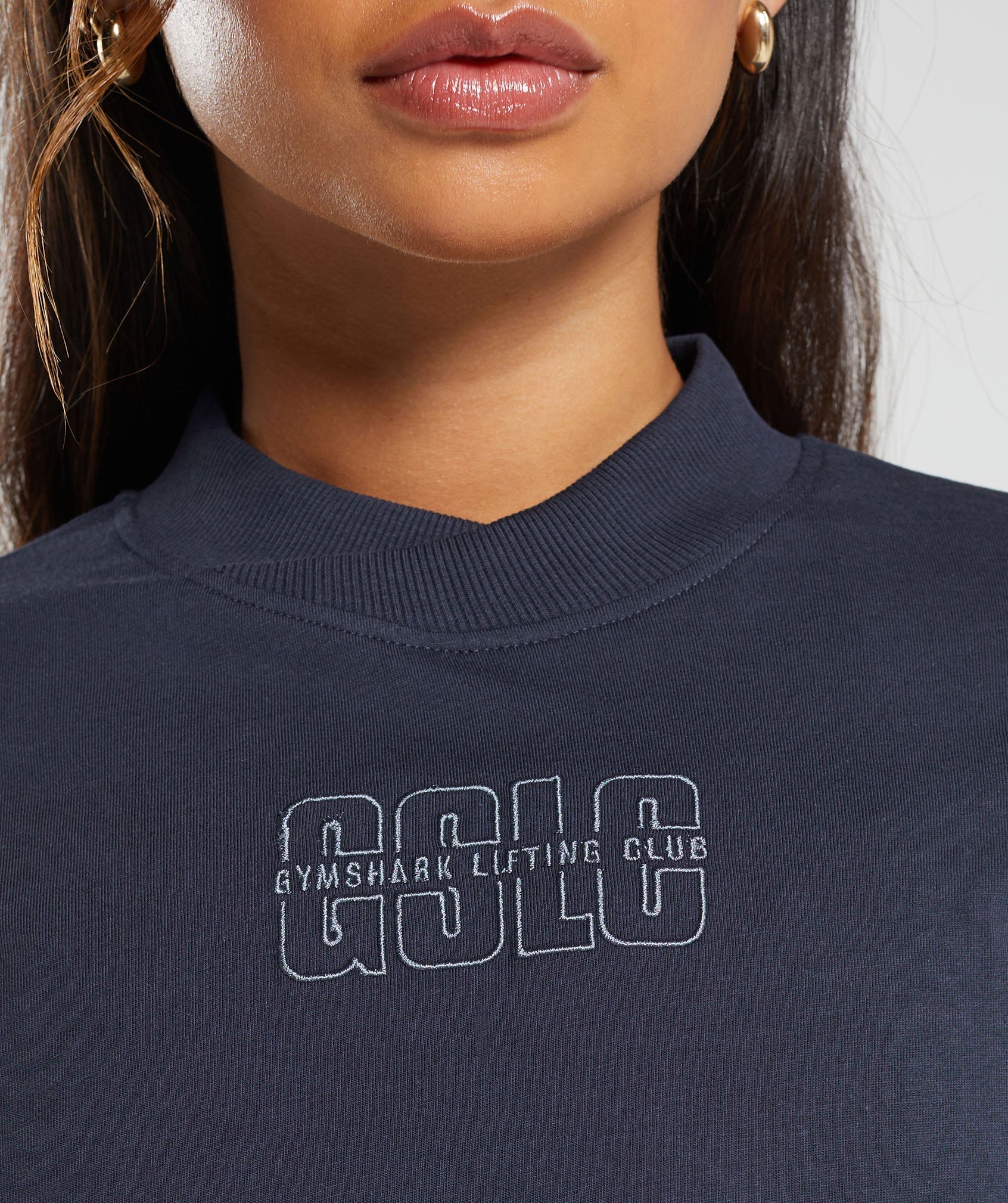 Outline Oversized Top - Heavy Blue