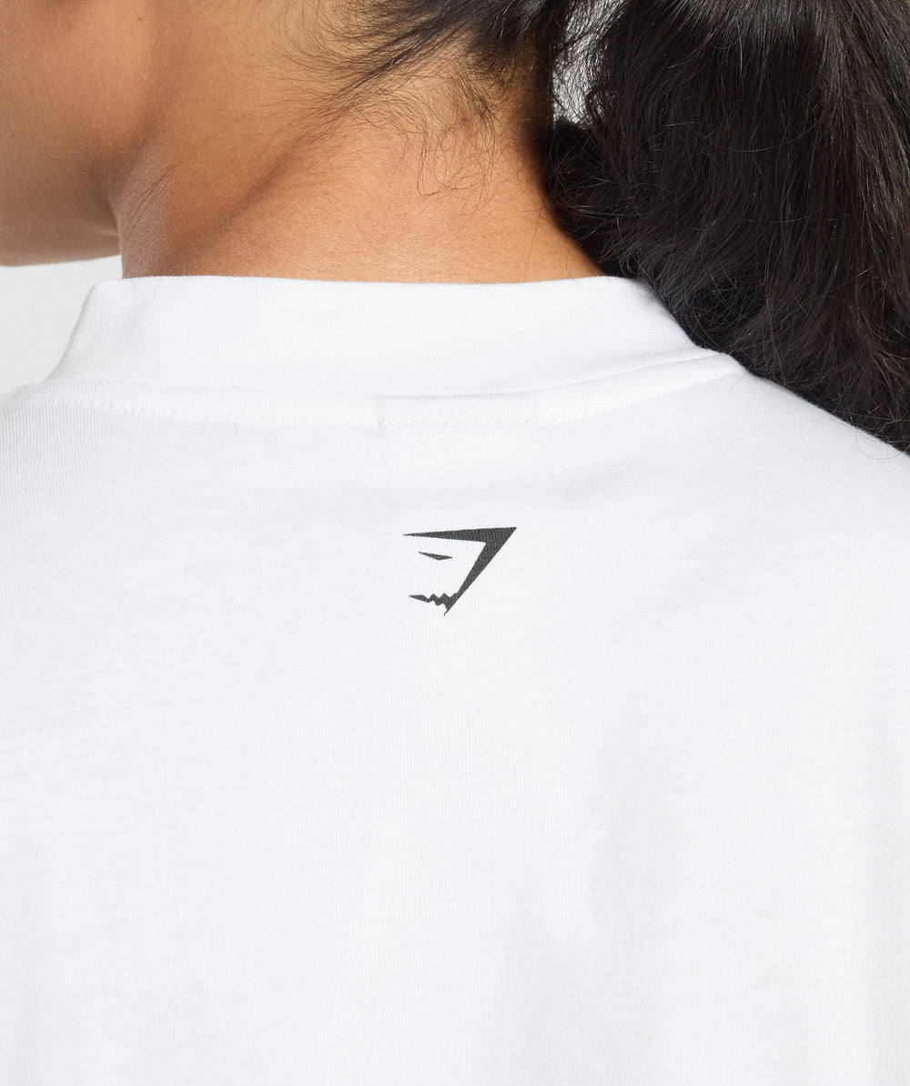 Two Strong Women Midi Long Sleeve Top - White