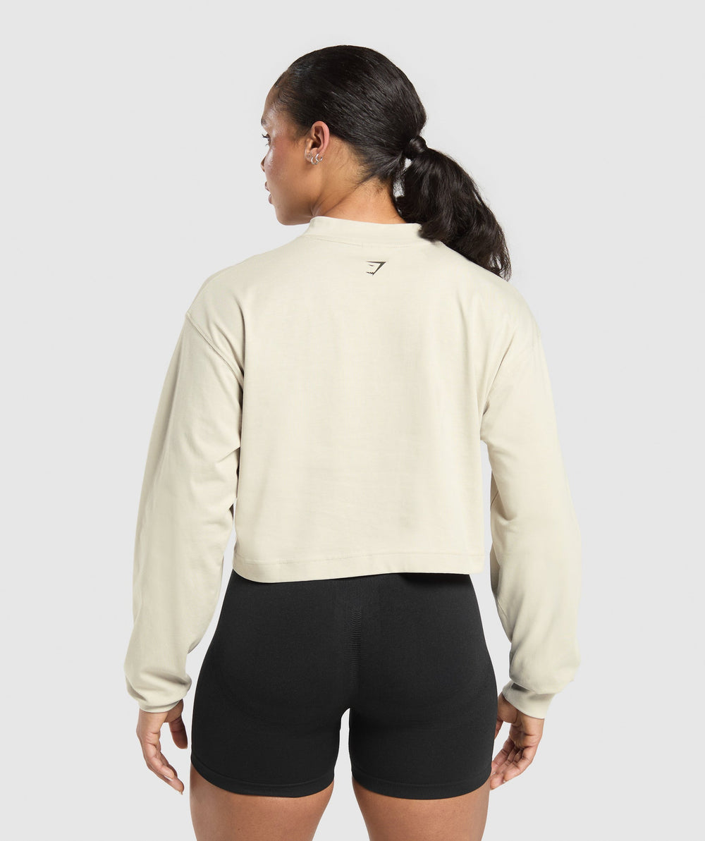 Two Strong Women Midi Long Sleeve Top - Pebble Grey