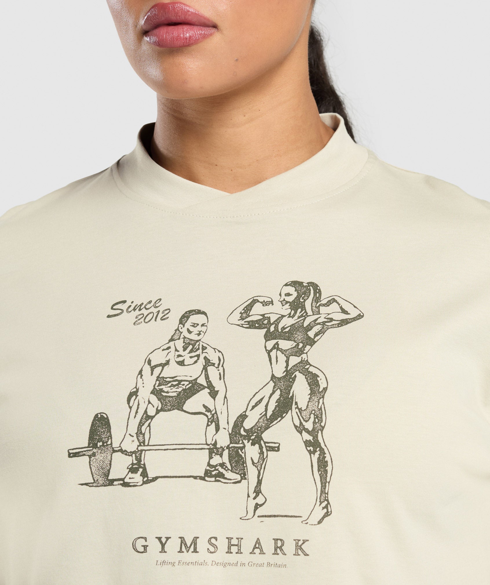 Two Strong Women Midi Long Sleeve Top - Pebble Grey
