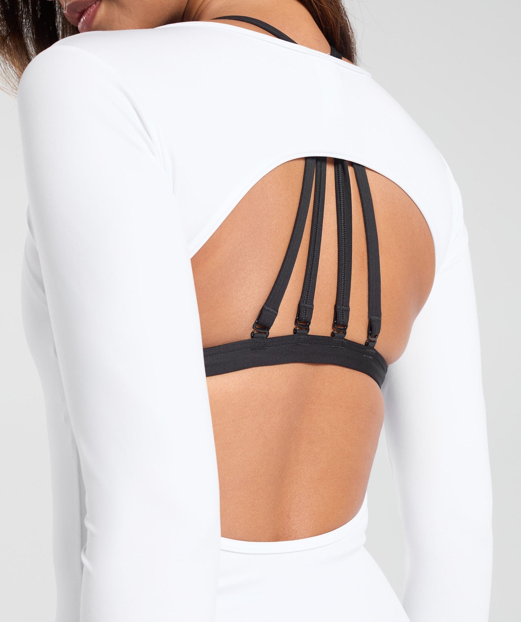 Everyday Open Back Long Sleeve Top - White