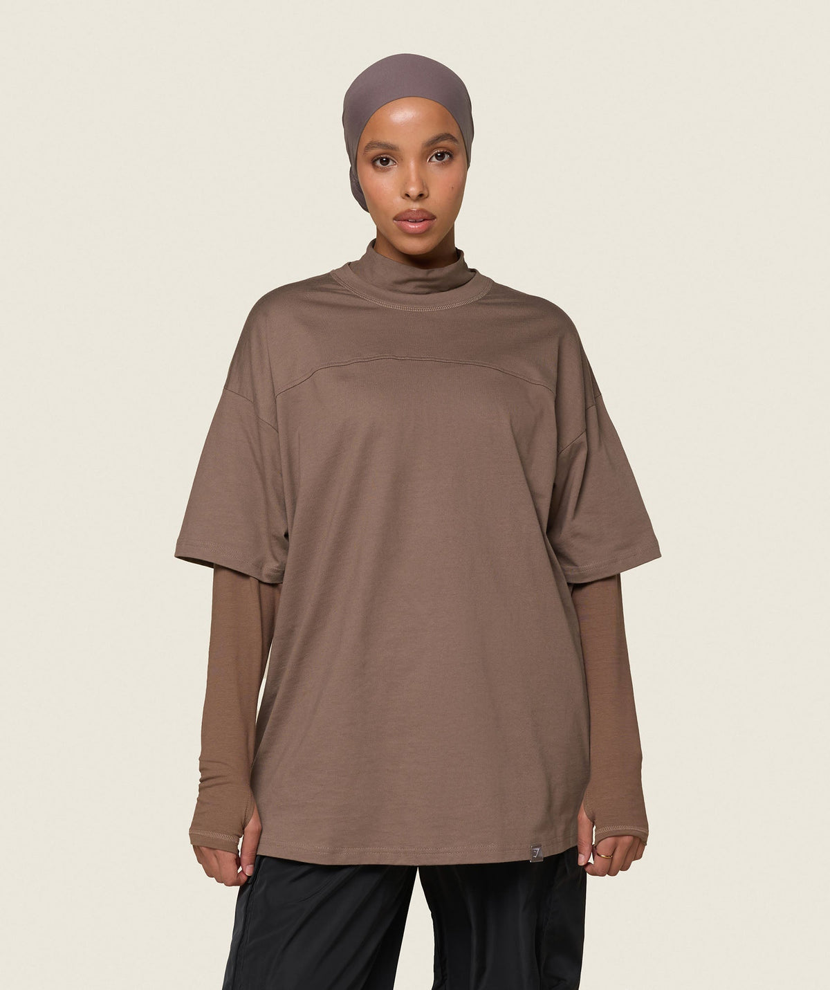 GS x Leana Deeb Oversized T-shirt - Soul Brown