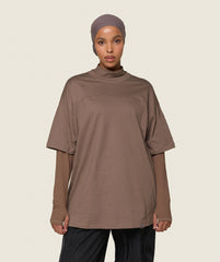 GS x Leana Deeb Oversized T-shirt - Soul Brown