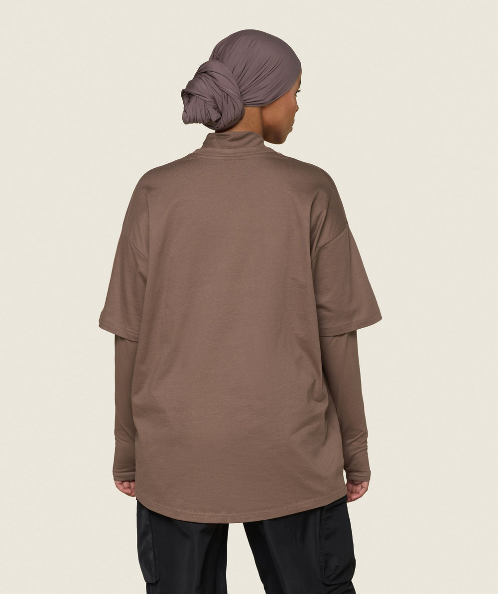 GS x Leana Deeb Oversized T-shirt - Soul Brown