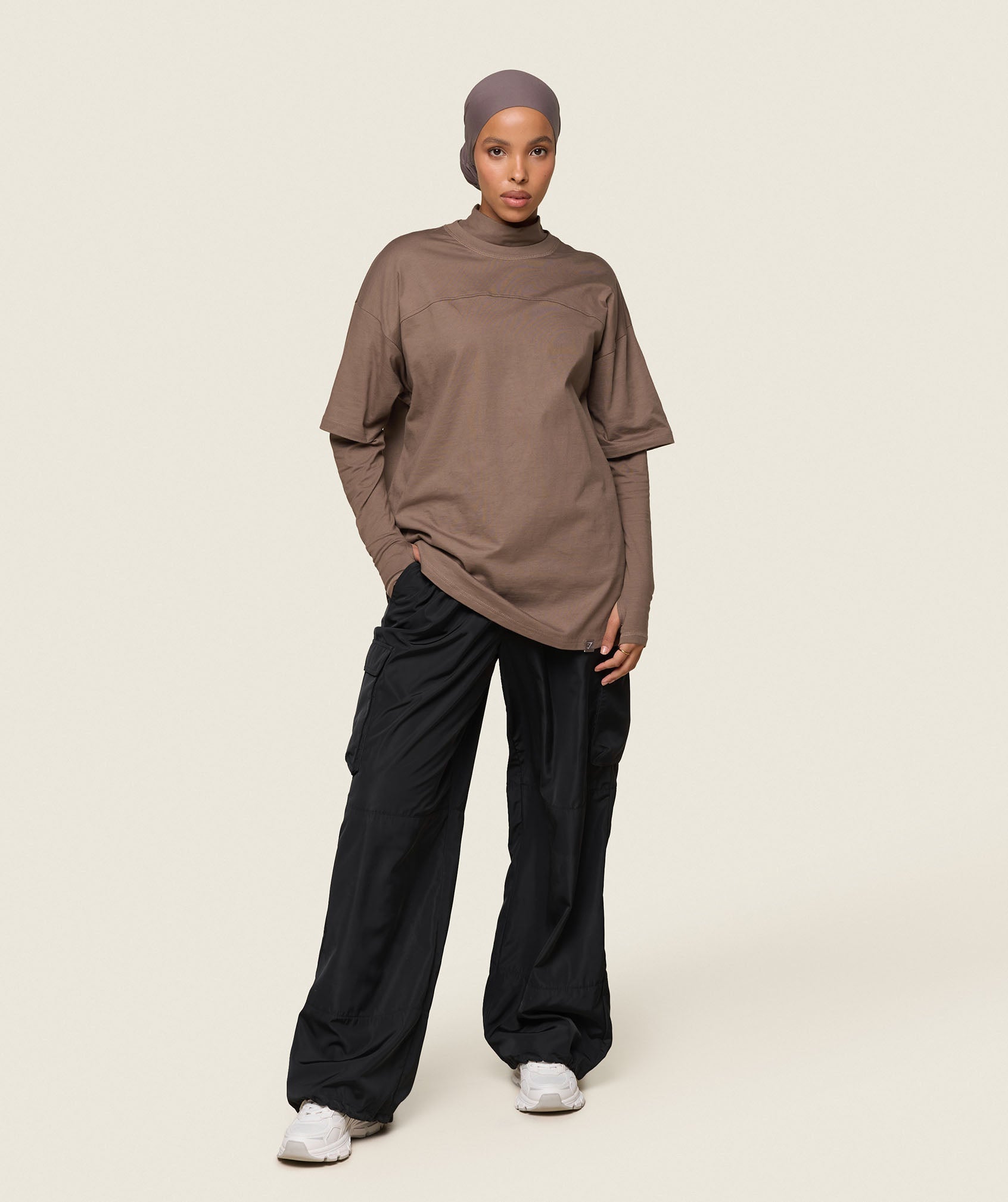GS x Leana Deeb Oversized T-shirt - Soul Brown