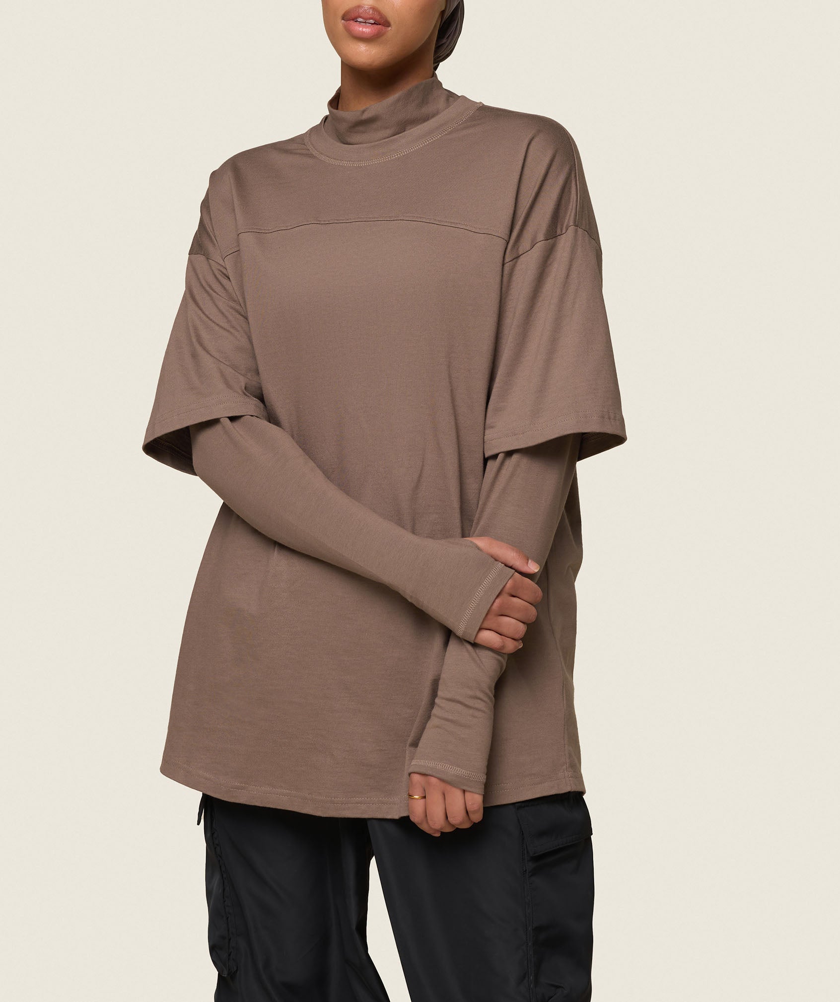 GS x Leana Deeb Oversized T-shirt - Soul Brown
