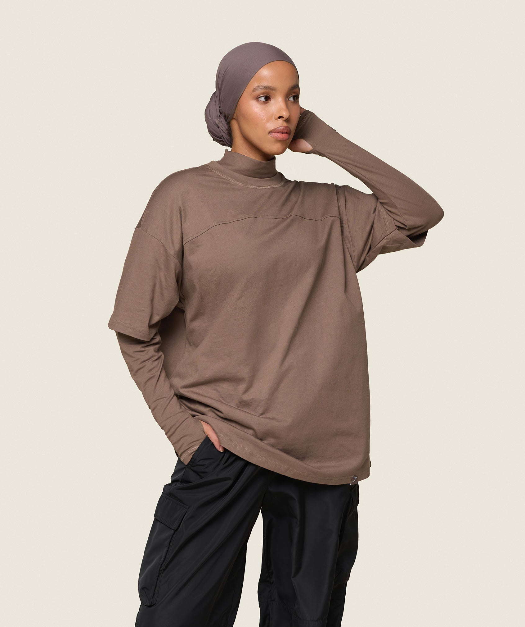 GS x Leana Deeb Oversized T-shirt - Soul Brown
