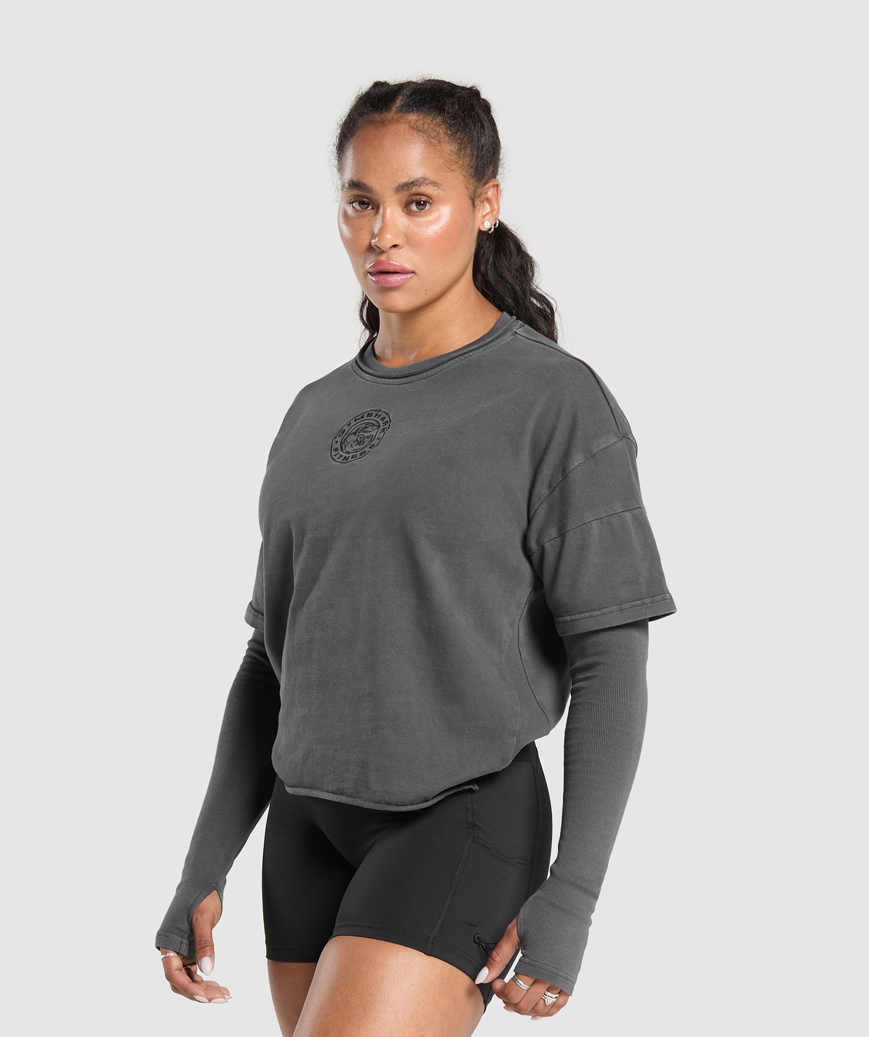 Premium Legacy Washed 2-in-1 Long Sleeve - Black