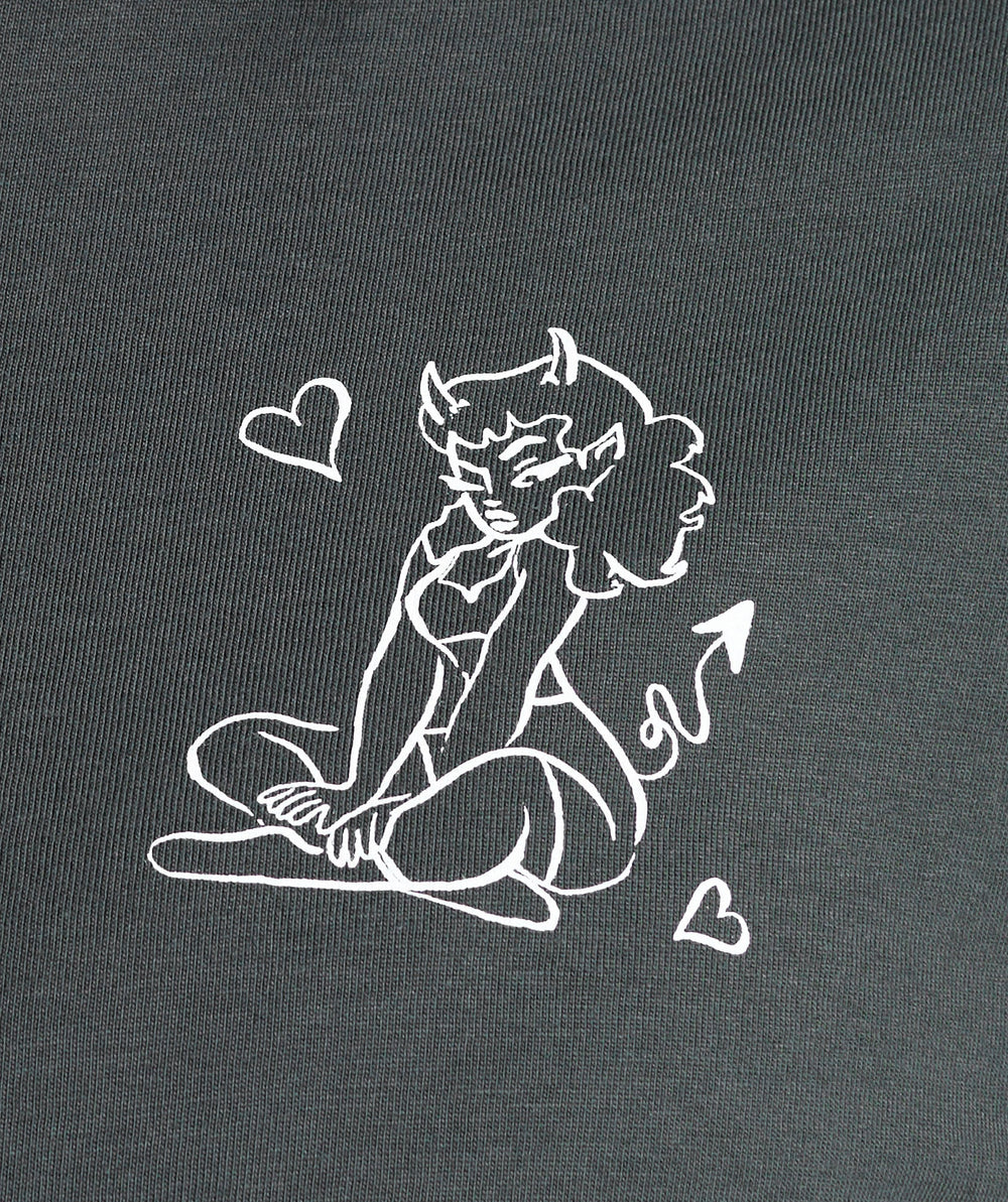 I Love Squats Long Sleeve Skater - Asphalt Grey