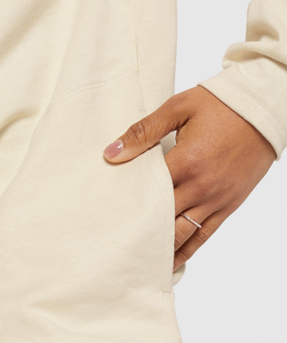 Heavyweight Cotton Long Sleeve Top - Ecru White